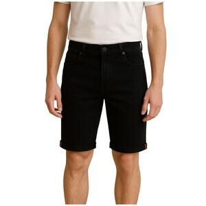 Blank NYC Skinny Fit Horatio Cuffed Shorts in Black NWT Size 34